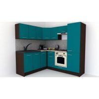 Bucatarie de Colt GENA NEW 7 ST. 180-210, Cu Corp de Cuptor, Wenge / Decor 0245
